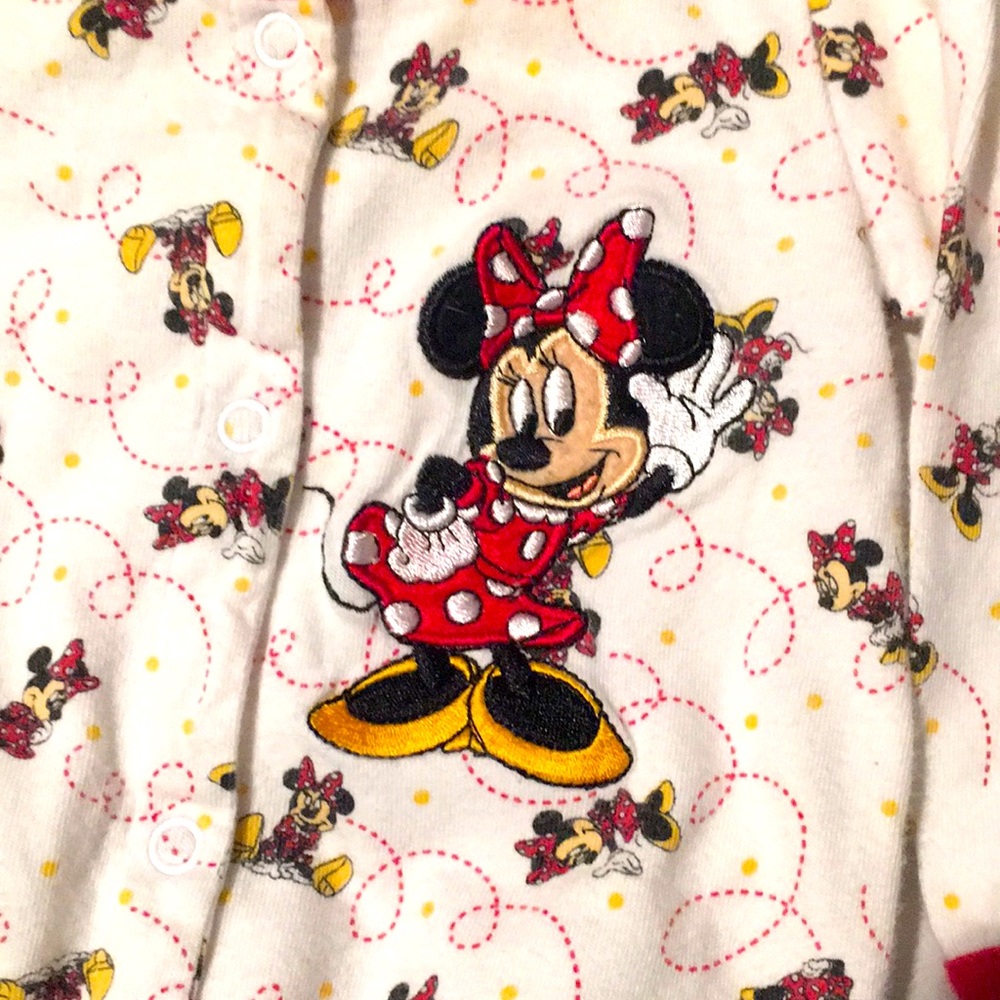 Disney Parks 6M mini mouse footie sleep and play
